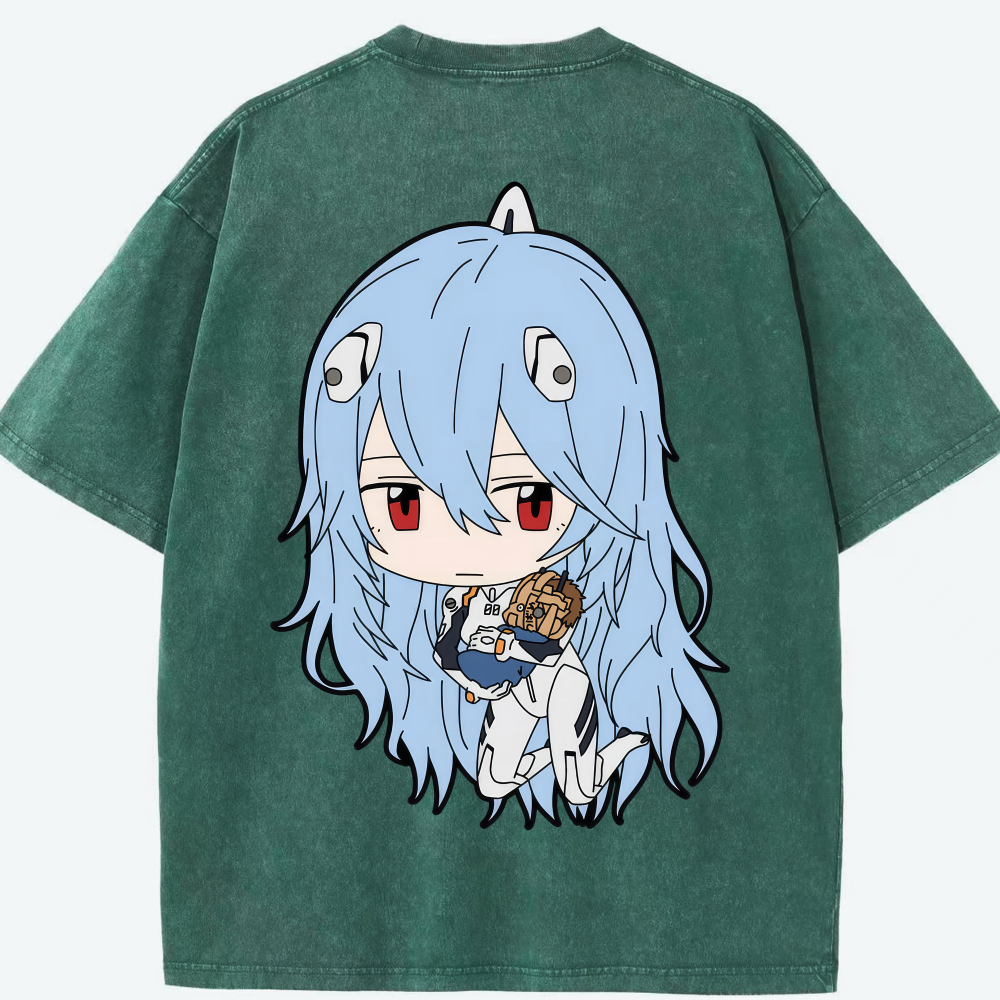（画像用） EVA 新世紀エヴァンゲリオン 綿100% ヴィンテージ風 半袖Tシャツ（背面プリント）